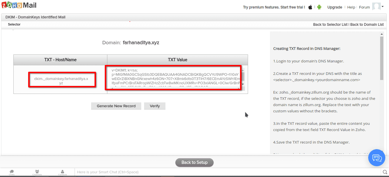Cara setting email dengan custom domain di Zoho