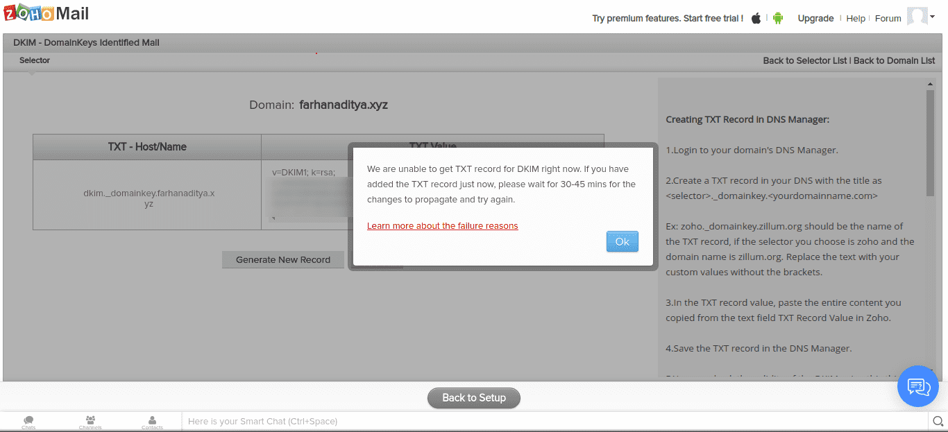 Cara setting email dengan custom domain di Zoho